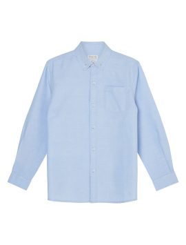 NEW boys shirt long sleeve Oxford weave back