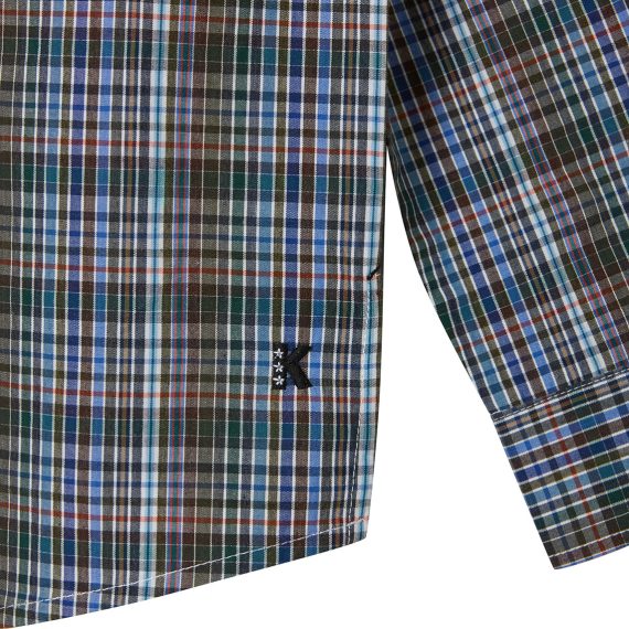 Neutral Boys Plus Size Sturdy Fit Authentic Checked Long Sleeve Shirt <br/> 28" - 42" Chest - Image 4