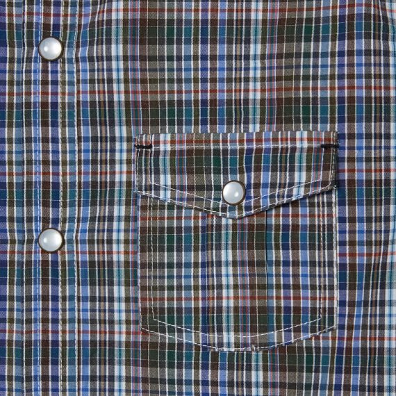 Neutral Boys Plus Size Sturdy Fit Authentic Checked Long Sleeve Shirt <br/> 28" - 42" Chest - Image 3