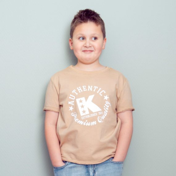 Beige Boys Plus Size Sturdy Fit Graphic T Shirt <br/> 28" - 42" Chest - Image 5