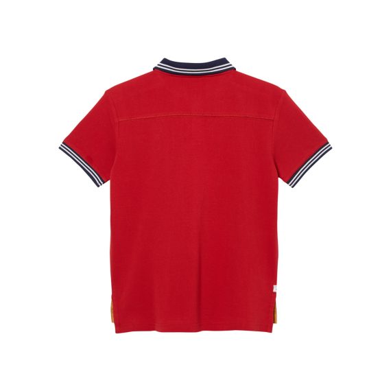 Red Boys Plus Size Sturdy Fit Polo Shirt <br/> 28" - 42" Chest - Image 2