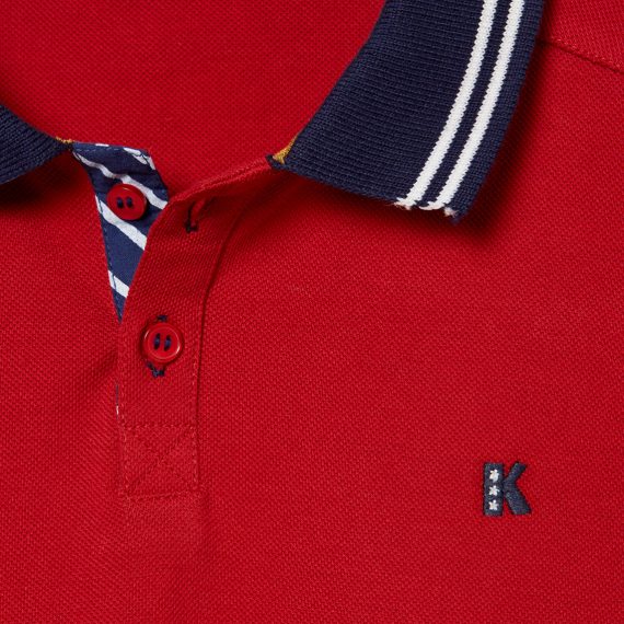 Red Boys Plus Size Sturdy Fit Polo Shirt <br/> 28" - 42" Chest - Image 3