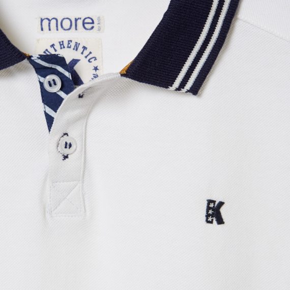 White Boys Plus Size Sturdy Fit Polo Shirt <br/>28" - 42" Chest - Image 3