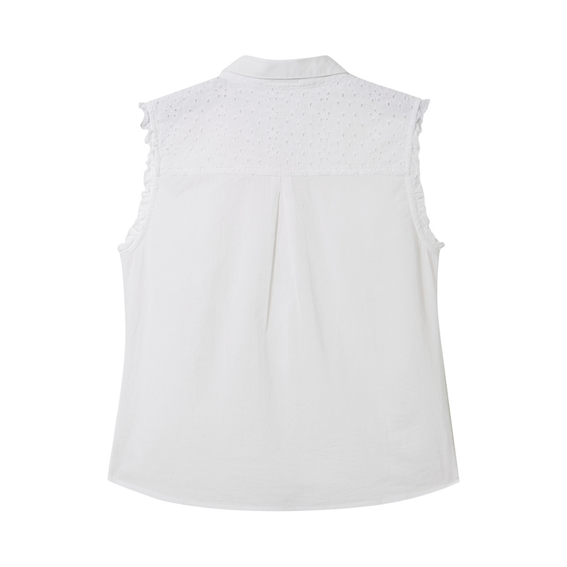 plus size white sleeveless blouse