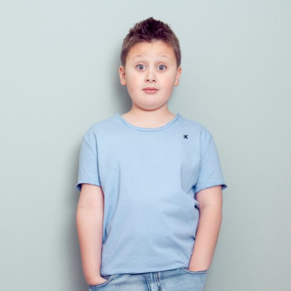 Chambray Blue Boys Plus Size Sturdy Fit Essential T Shirt <br/> 28" - 42" Chest - Image 4