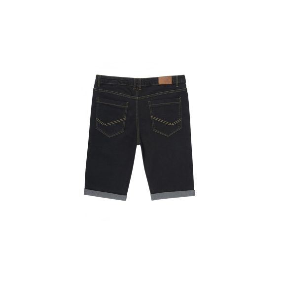 Black Boys Plus Size Sturdy Fit Adjustable Waist Denim Cut-off Shorts <br/> 30" - 40" Waist - Image 2