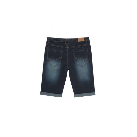 Dark Blue Boys Size Sturdy Fit Adjustable Waist Denim Cut-Off Shorts <br/>30" - 40" Waist - Image 2