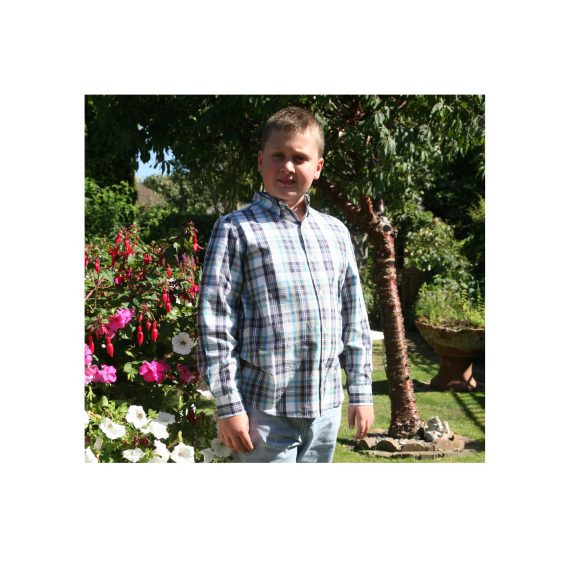 Blue Mix Boys Plus Size Sturdy Fit Checked Long Sleeve Shirt <br/> 32" – 46" Chest - Image 4