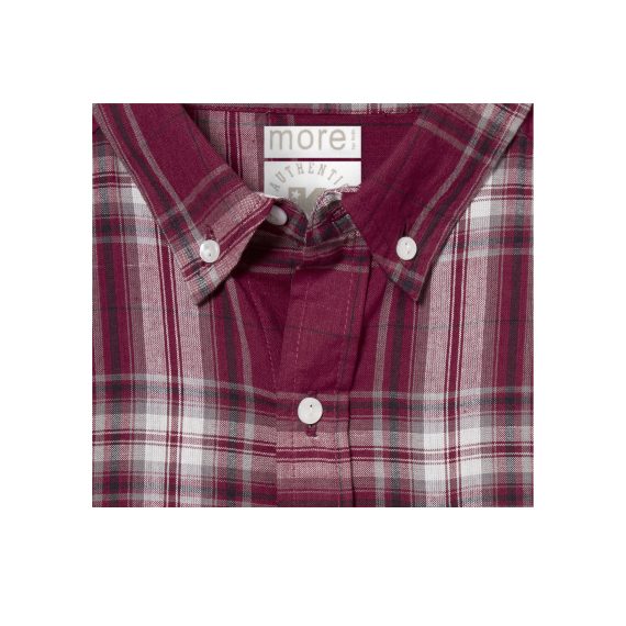Red Mix Boys Plus Size Sturdy Fit Checked Long Sleeve Shirt <br/> 32" – 46" Chest - Image 3