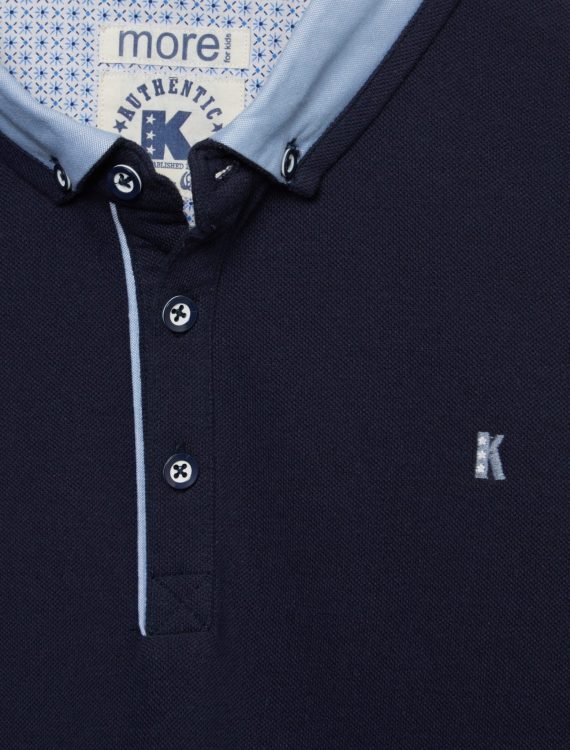 Navy Blue Boys Plus Size Sturdy Fit Polo Shirt <br/> 36" – 46" Chest - Image 3