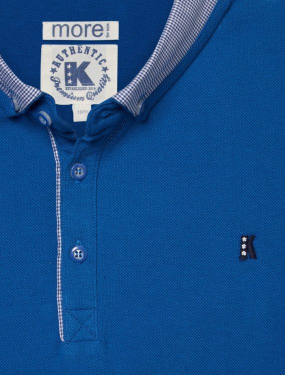 Cobalt Blue Boys Plus Size Sturdy Fit Polo Shirt <br/> 36" – 46" Chest - Image 3