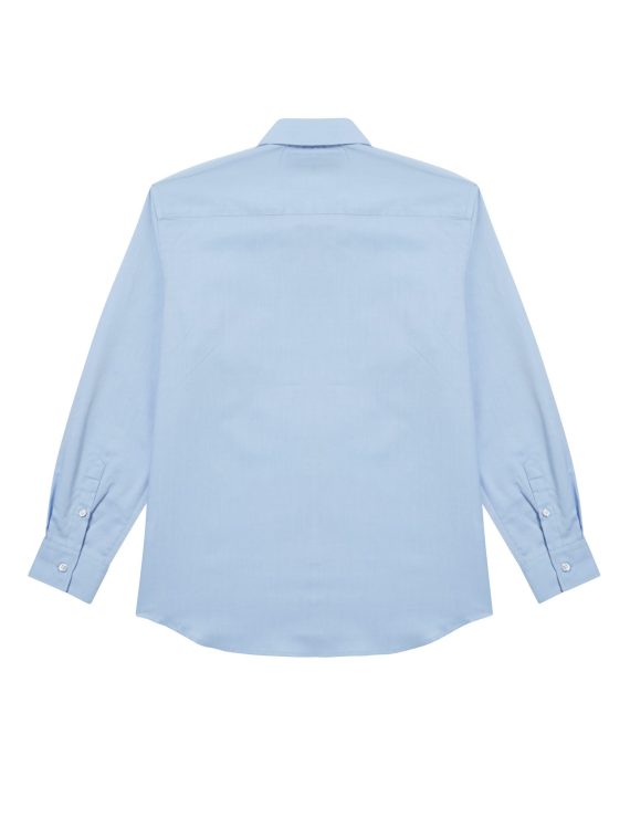 Light Blue Boys Plus Size Sturdy Fit Oxford Luxury Long Sleeve Shirt <br/> 32" – 46" Chest - Image 3