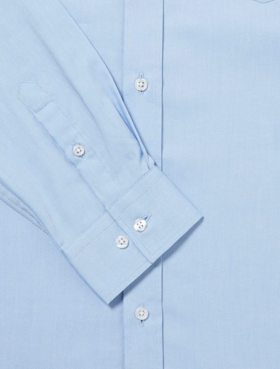 Light Blue Boys Plus Size Sturdy Fit Oxford Luxury Long Sleeve Shirt <br/> 32" – 46" Chest - Image 5