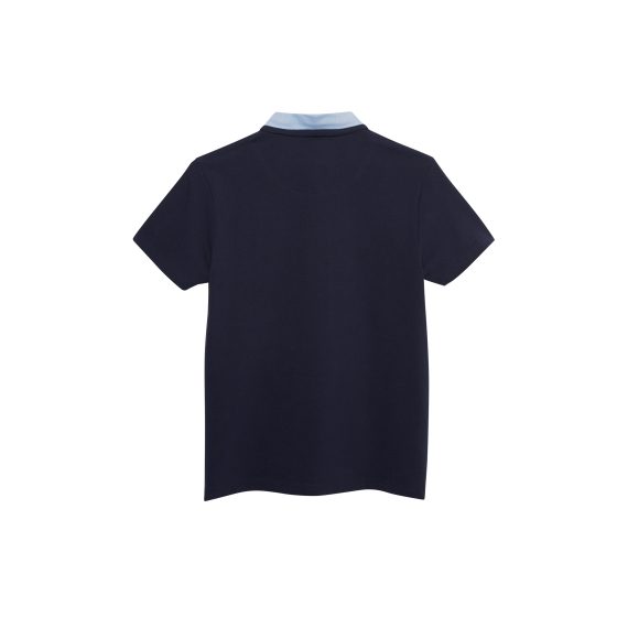 Navy Blue Boys Plus Size Sturdy Fit Polo Shirt <br/> 36" – 46" Chest - Image 2