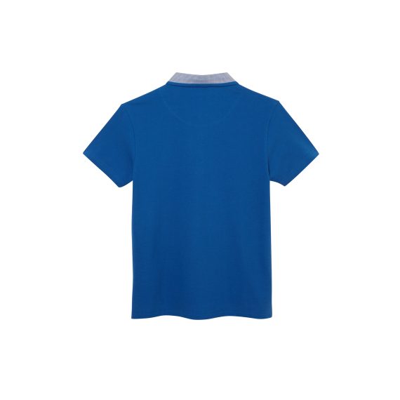 Cobalt Blue Boys Plus Size Sturdy Fit Polo Shirt <br/> 36" – 46" Chest - Image 2