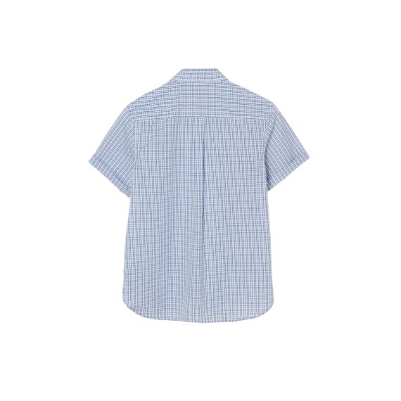 Blue Mix Boys Plus Size Sturdy Fit Luxury Checked Short Sleeve Shirt <br/> 36" – 46" Chest - Image 2