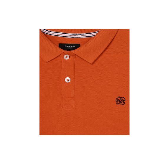Dark Orange Boys Plus Size Sturdy Fit Luxury Polo Shirt <br/> 36" – 46" Chest - Image 4