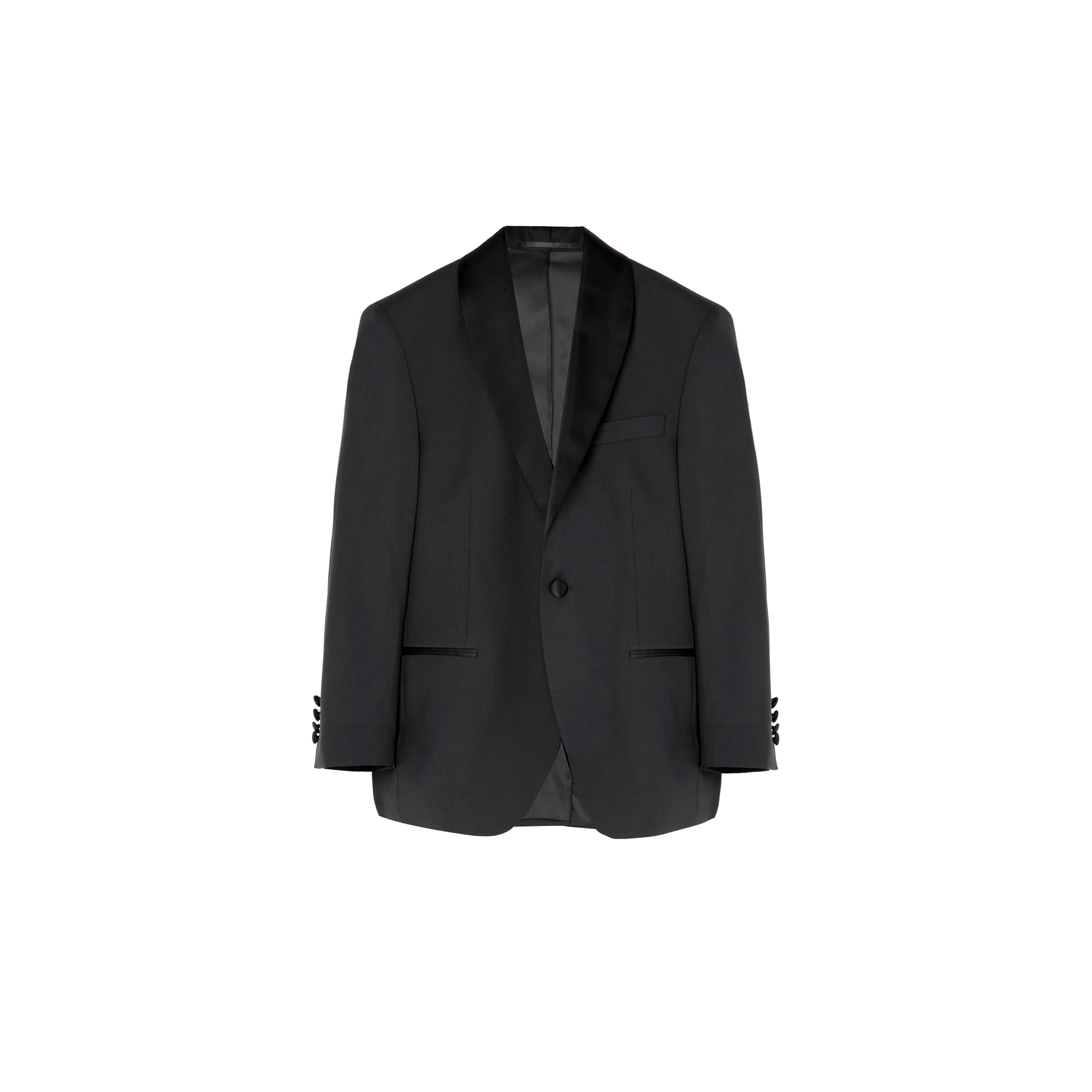Black Plus Size Sturdy Fit Wool Blend Super Luxury Tuxedo 36