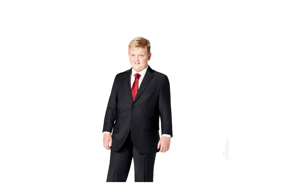Black Boys Plus Size Sturdy Fit Sturdy Fit Wool Blend Super Luxury Suit Jacket <br> 36" – 44"  Chest - Image 2