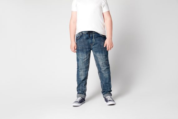 Mid Blue Boys Plus Size Sturdy Fit Pull-On Drawstring Waist Jeans <br> 30" – 42" Waist - Image 5
