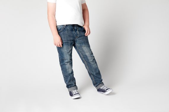 Mid Blue Boys Plus Size Sturdy Fit Pull-On Drawstring Waist Jeans <br> 30" – 42" Waist - Image 6