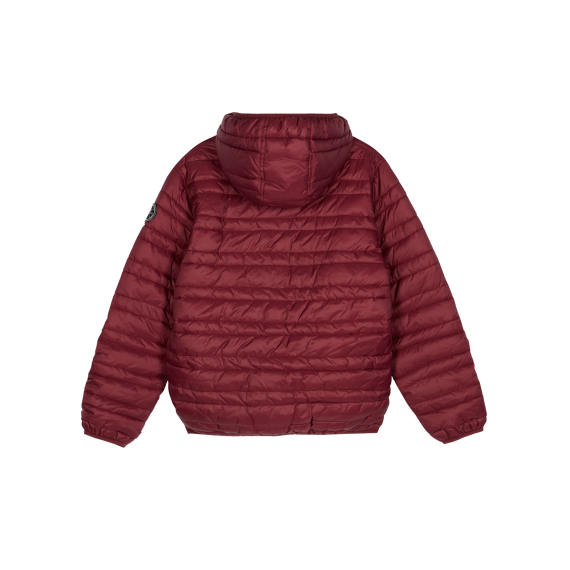 Dark Red Boys Plus Size Sturdy Fit Luxury Hooded Puffer Jacket <br/> 36" – 44" Chest - Image 2