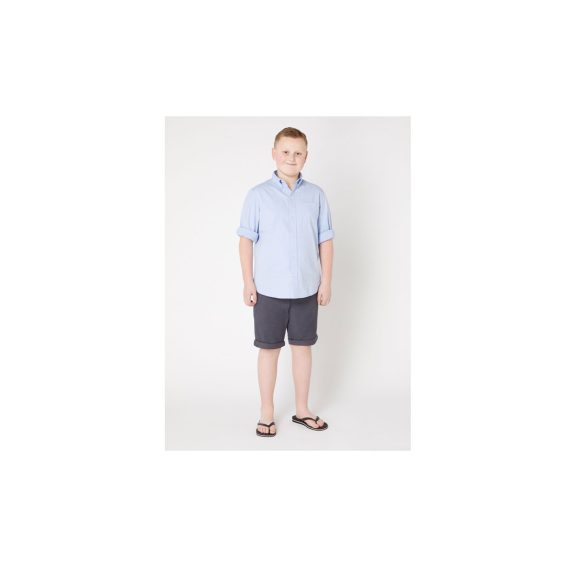 Charcoal Grey Boys Plus Size Sturdy Fit Adjustable Waist Chino Shorts  <br/> 34" – 42" Waist - Image 2
