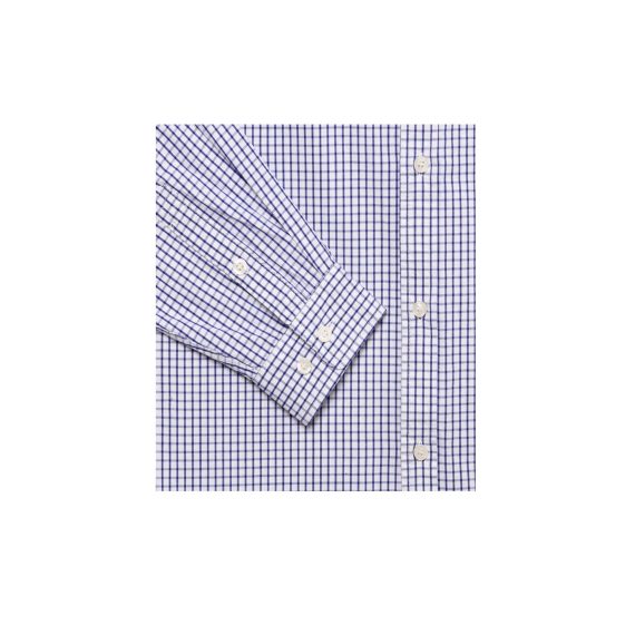 Blue White Mix Boys Plus Size Sturdy Fit Checked Long Sleeve Shirt <br/> 36" – 46" Chest - Image 3