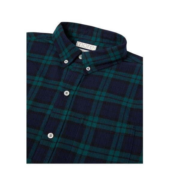 Forest Green Mix Boys Plus Size Sturdy Fit Warm Handle Long Sleeve Shirt <br/> 32"– 46" Chest - Image 3