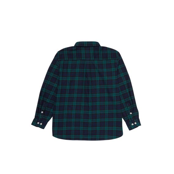 Forest Green Mix Boys Plus Size Sturdy Fit Warm Handle Long Sleeve Shirt <br/> 32"– 46" Chest - Image 2