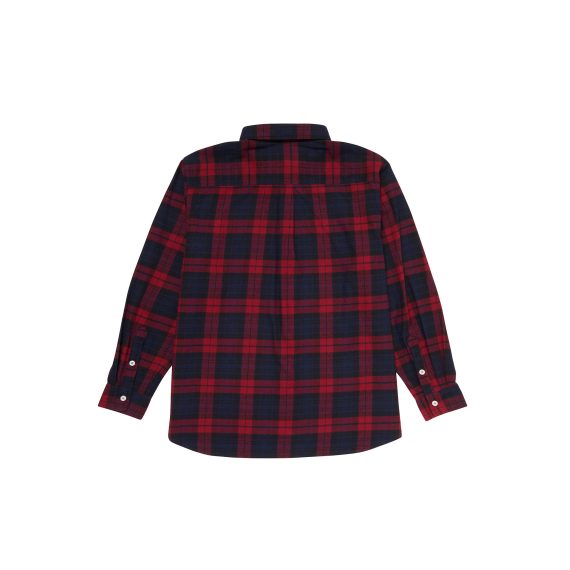 Red Mix Boys Plus Size Sturdy Fit Warm Handle Long Sleeve Shirt <br/>32" – 46" Chest - Image 2