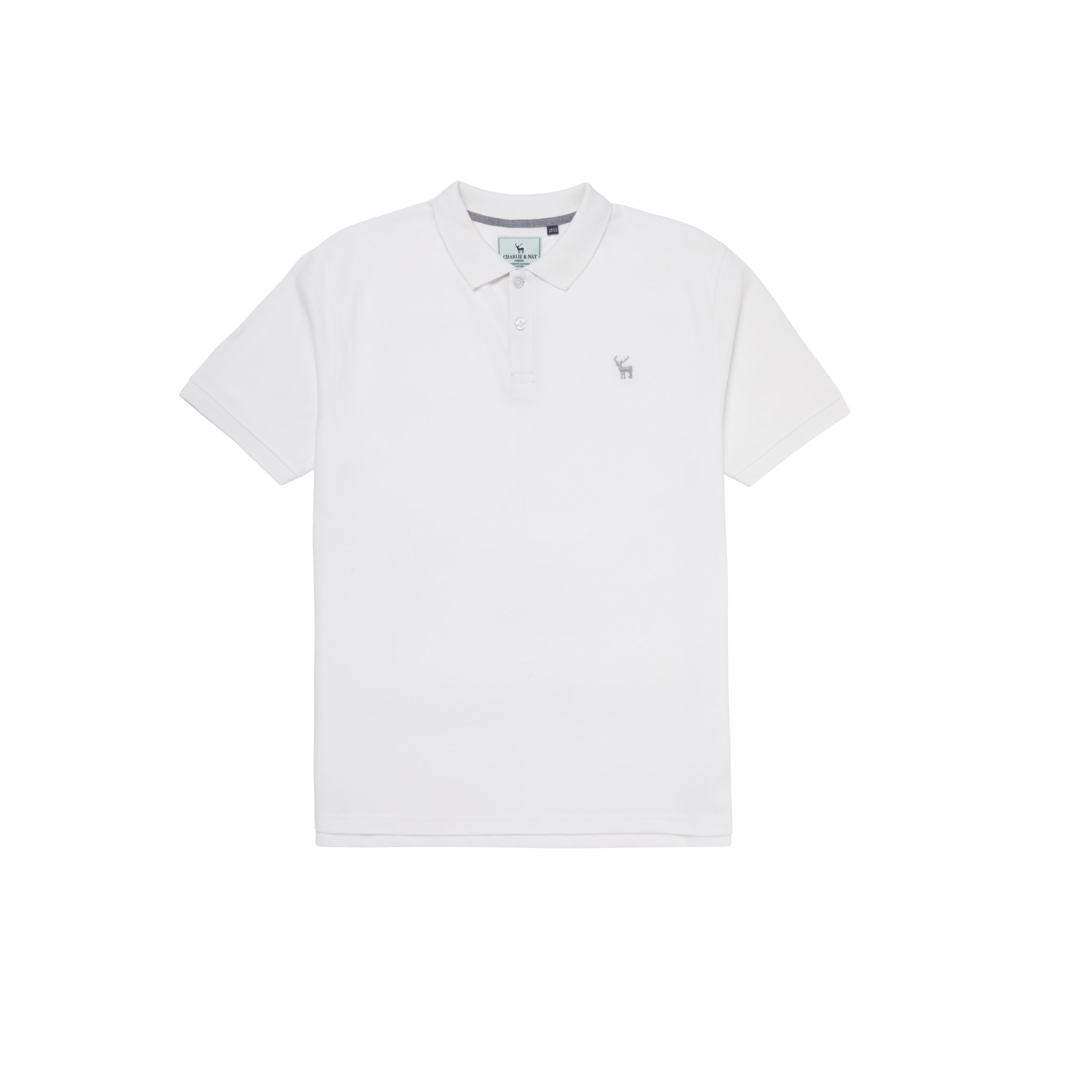 White Boys Plus Size Sturdy Fit Essential Cotton Polo Shirt 32