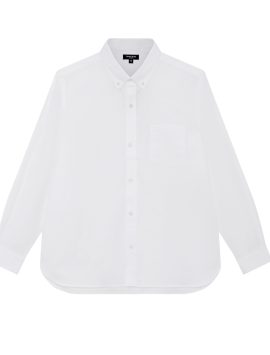 White Colour Boys Plus Size Sturdy Fit Oxford Luxury Long Sleeve Shirts