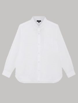 White Boys Plus Size Sturdy Fit Oxford Luxury Long Sleeve Shirt <br/> 32" – 46" Chest