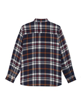 Navy Mix Boys Plus Size Sturdy Fit Warm Handle Checked Long Sleeve Shirt <br/> 36″ – 46″ Chest