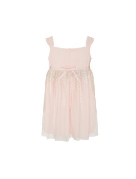 Light Pink Girls Plus Size Generous Fit Sparkle Party Dress <br/> 30″ – 37″ Waist