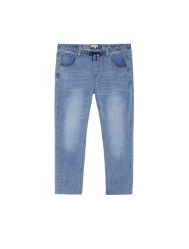 Light Blue Boys Plus Size Sturdy FitPull-On Drawstring Waist Jeans <br/> 30” – 42” inch waist