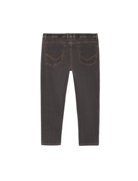 Charcoal Boys Plus Size Sturdy FitPull-On Drawstring Waist Jeans <br/> 30” – 42” inch waist