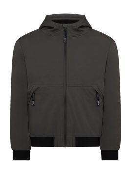 Slate Grey Boys Plus Size Sturdy Fit Luxury Warm Lined Hooded Techno Jacket <br/> 32” – 44 “Chest